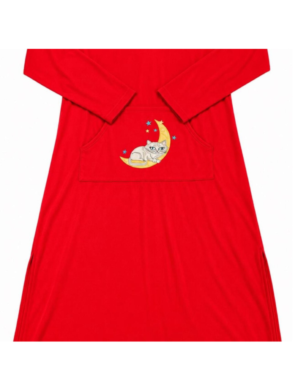 Vintage-style red Bobbie Brooks maxi lounge dress/nightgown